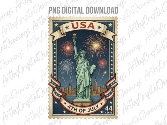 Download Vintage Statue of Liberty Stamp PNG - Vintage Collection