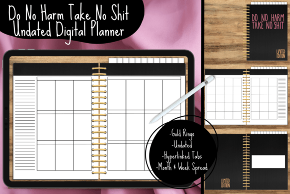 Download Do No Harm Take No Shit Undated Planner - Undated planner Collection