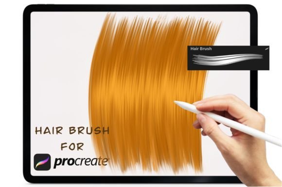 Download Hair Brush for Procreate - Hair brush Collection