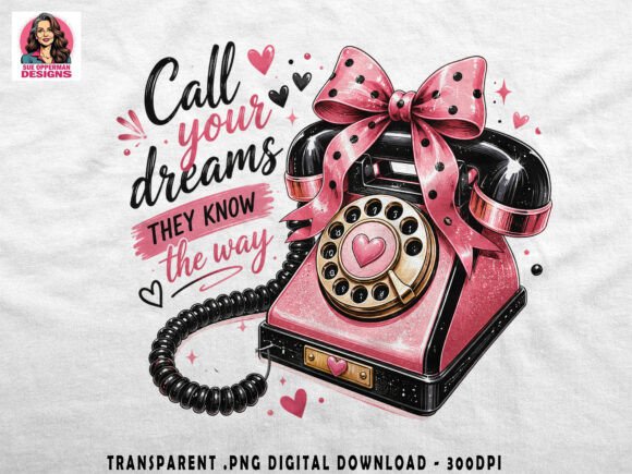 Download Call Your Dreams PNG | Vintage Telephone - Vintage Collection