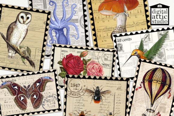 Download Vintage Variety Stamps - Vintage Collection