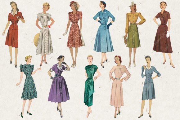 Download Vintage 1950s Fashion Illustrations - Vintage Collection