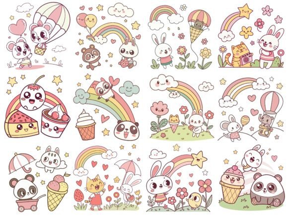 Download Kawaii Dreamland Vector, Magic of Cutene - Kawaii dreamland Collection