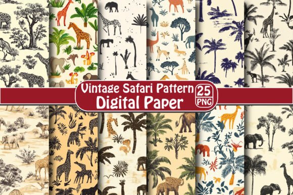 Download Vintage Safari Pattern - Vintage Collection